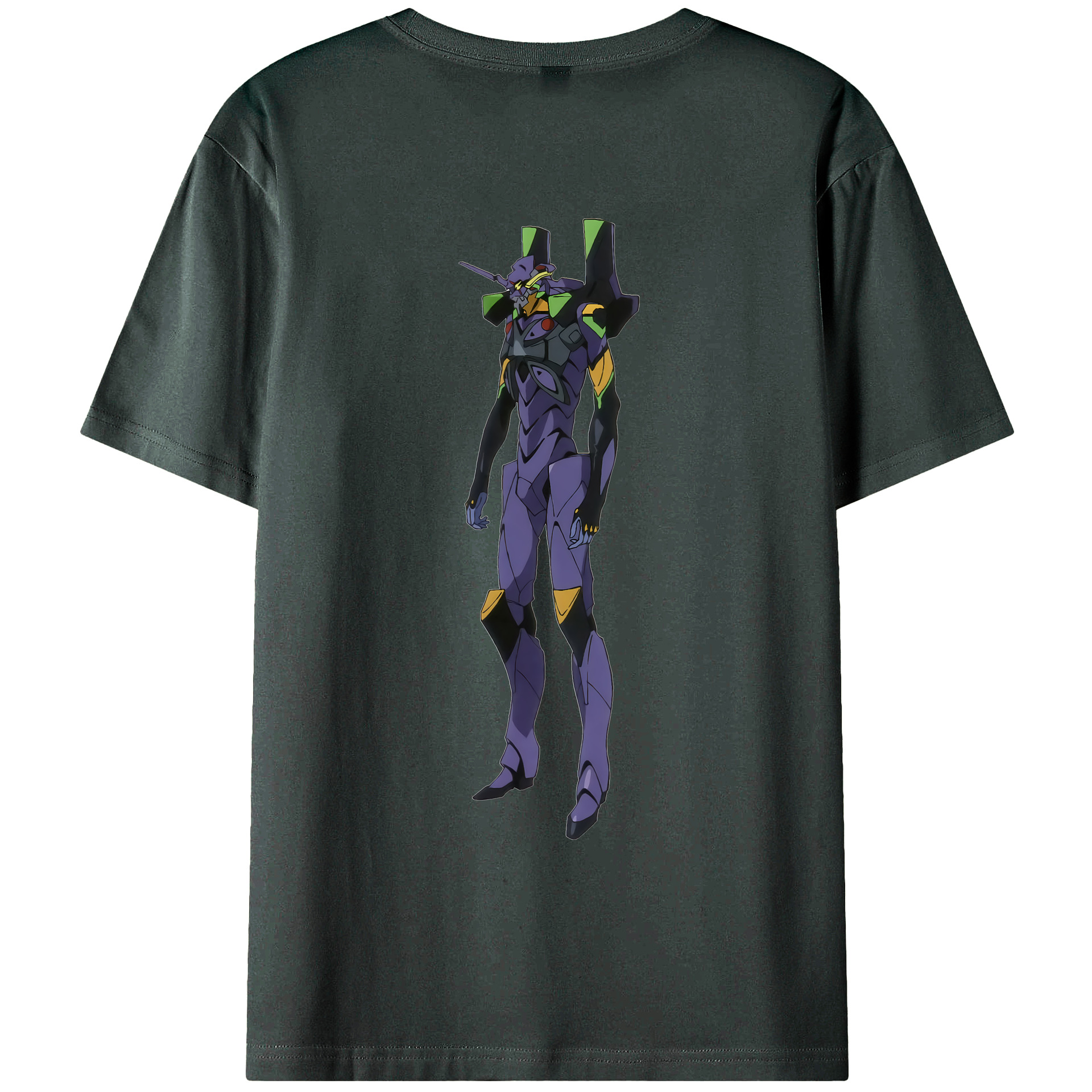 （画像用） EVA 新世紀エヴァンゲリオン 綿100％ メンズ半袖Tシャツ（バックプリント） 通気性